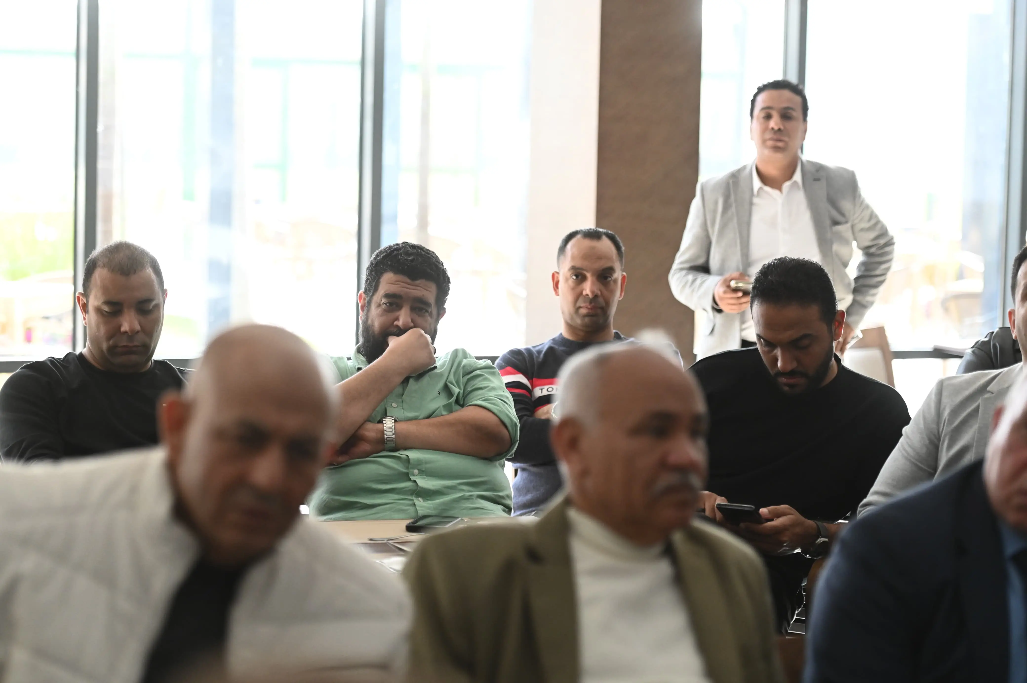 أبوريدة  يستقبل الصحفيين في مقر الاتحاد المصري