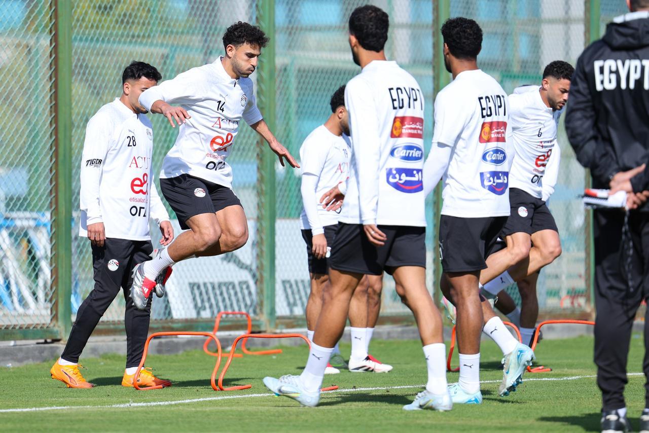 تدريبات منتخب مصر في مركز المنتخبات الوطنية استعدادا لأمم أفريقيا