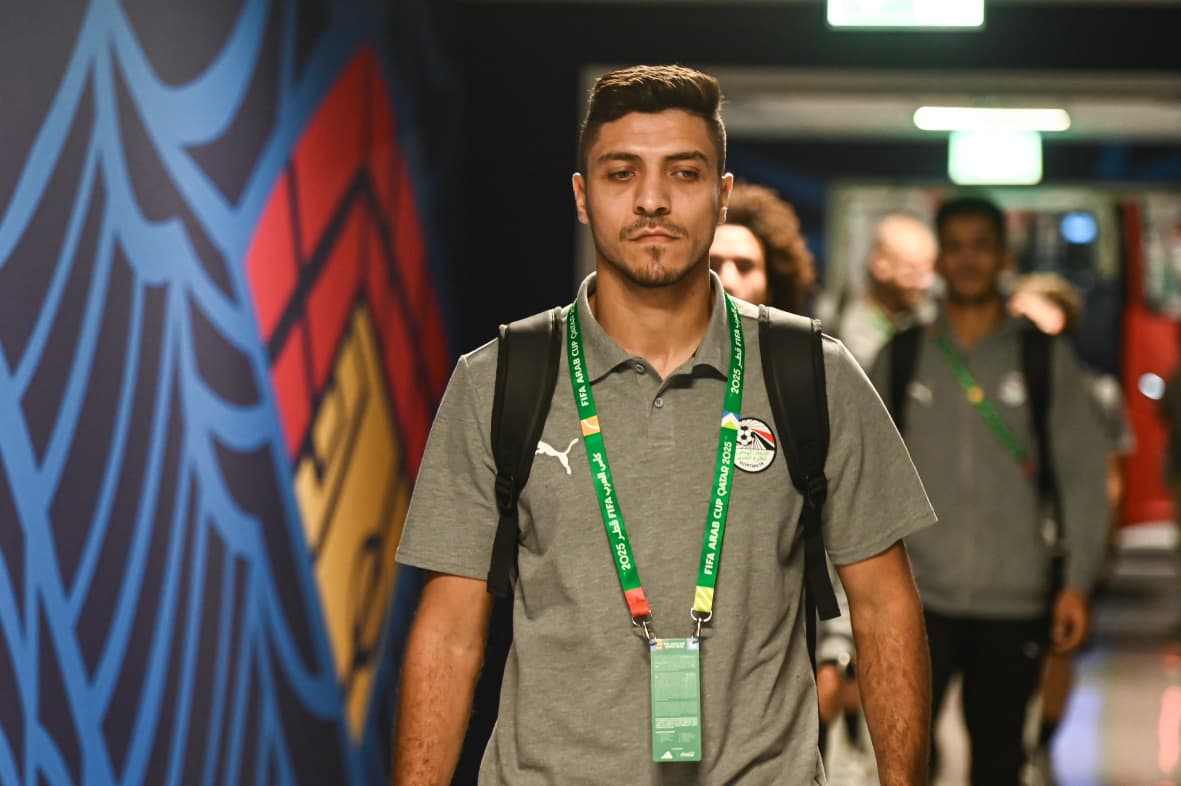 منتخب مصر المشارك في كأس العرب يصل لملعب البيت قبل مواجهة الأردن
