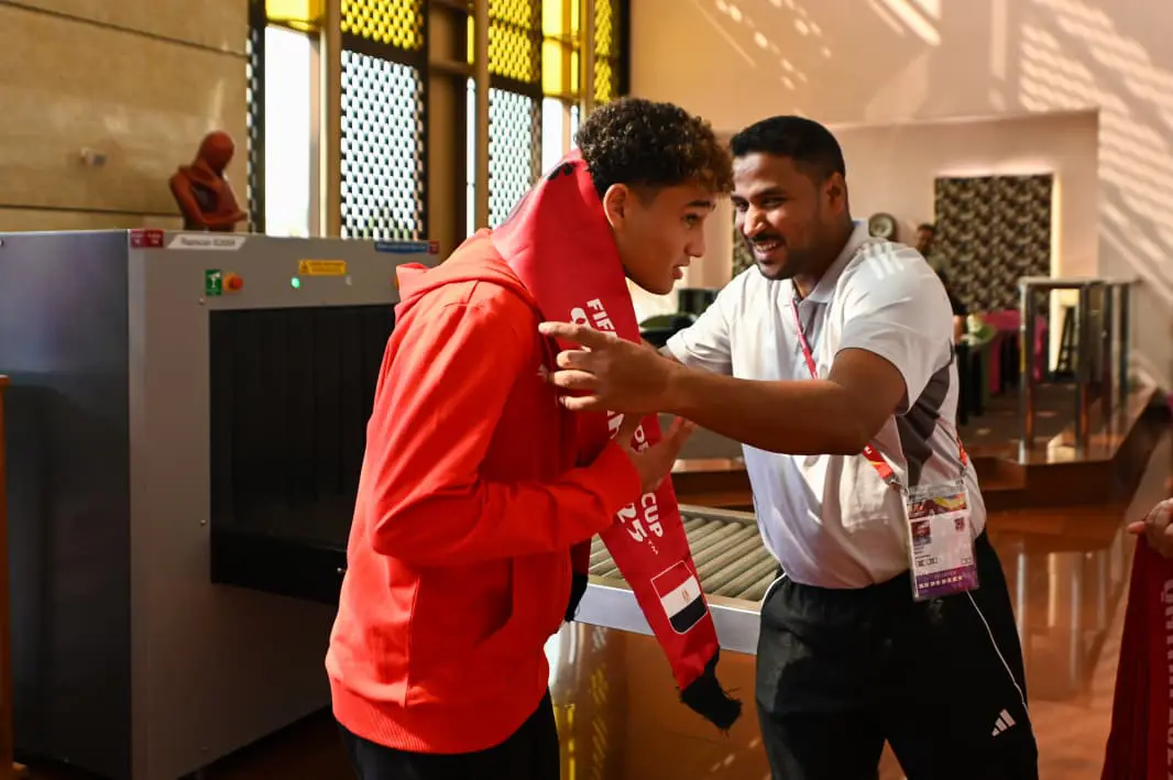 بعثة منتخب مصر تحت 17 سنة تصل لفندق إقامتها قبل المونديال