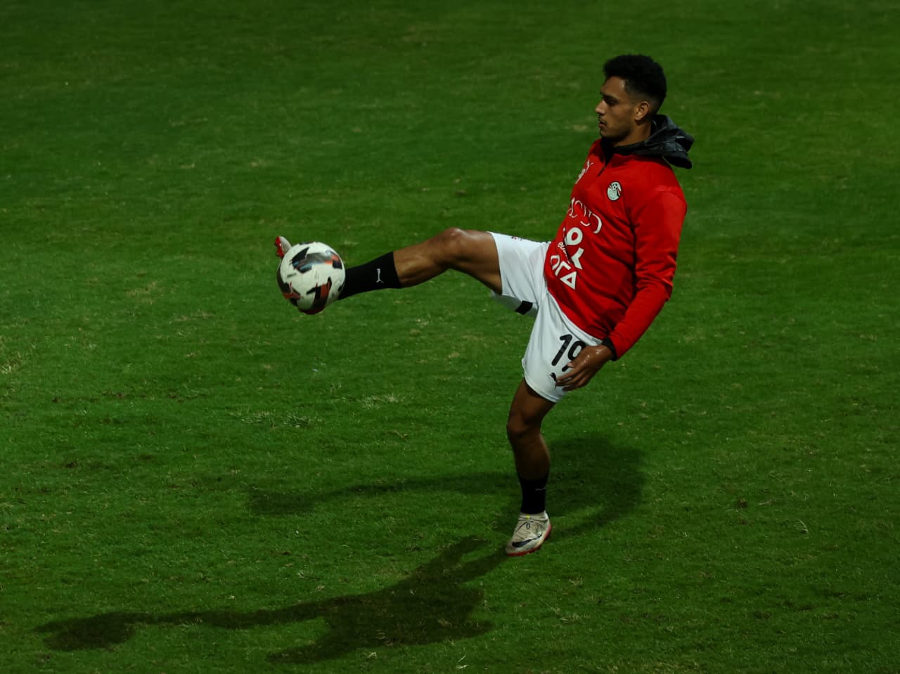 تدريب منتخب مصر المشارك في كأس العرب استعدادًا لمواجهتي الجزائر