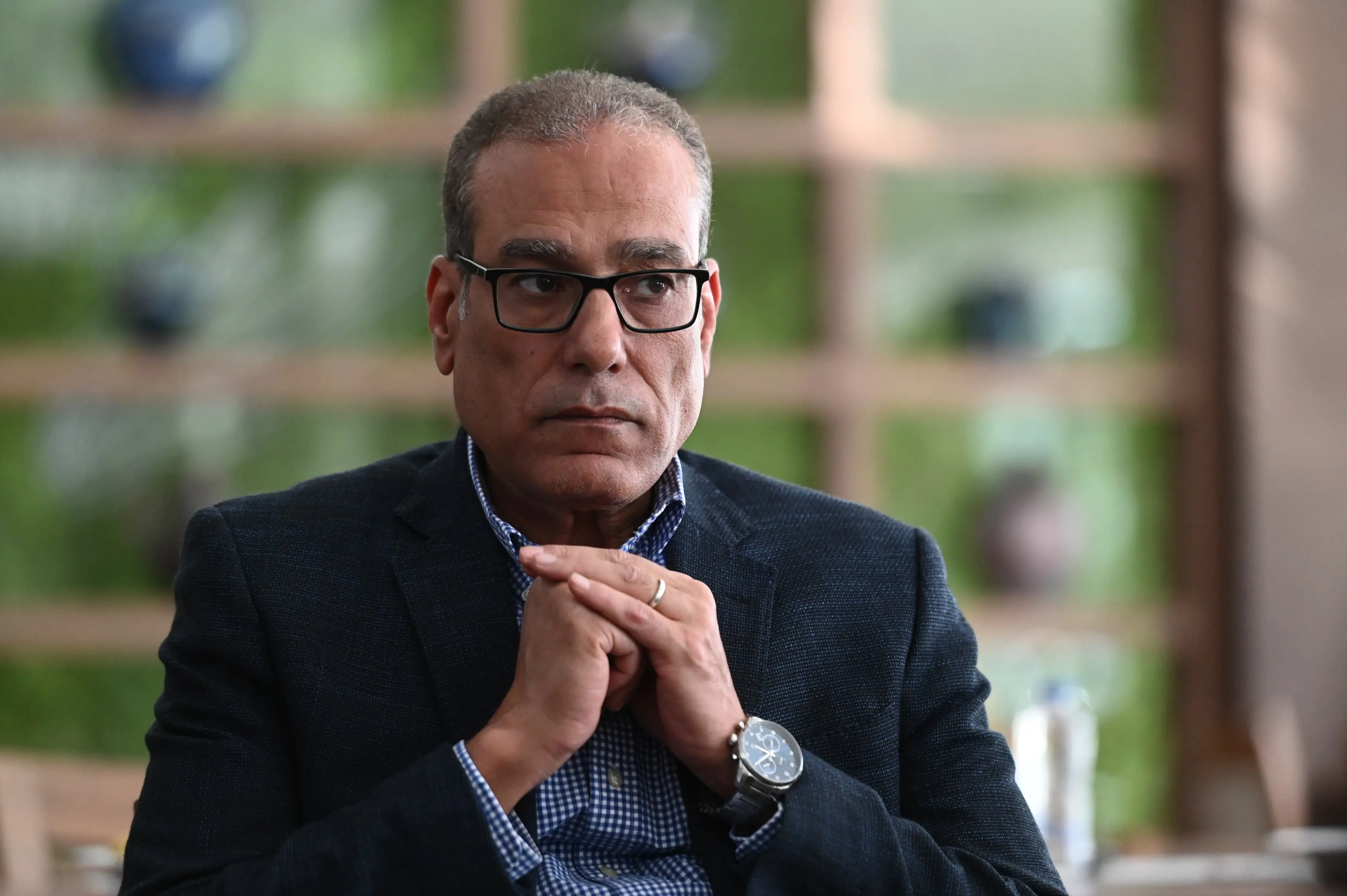 أبوريدة  يستقبل الصحفيين في مقر الاتحاد المصري