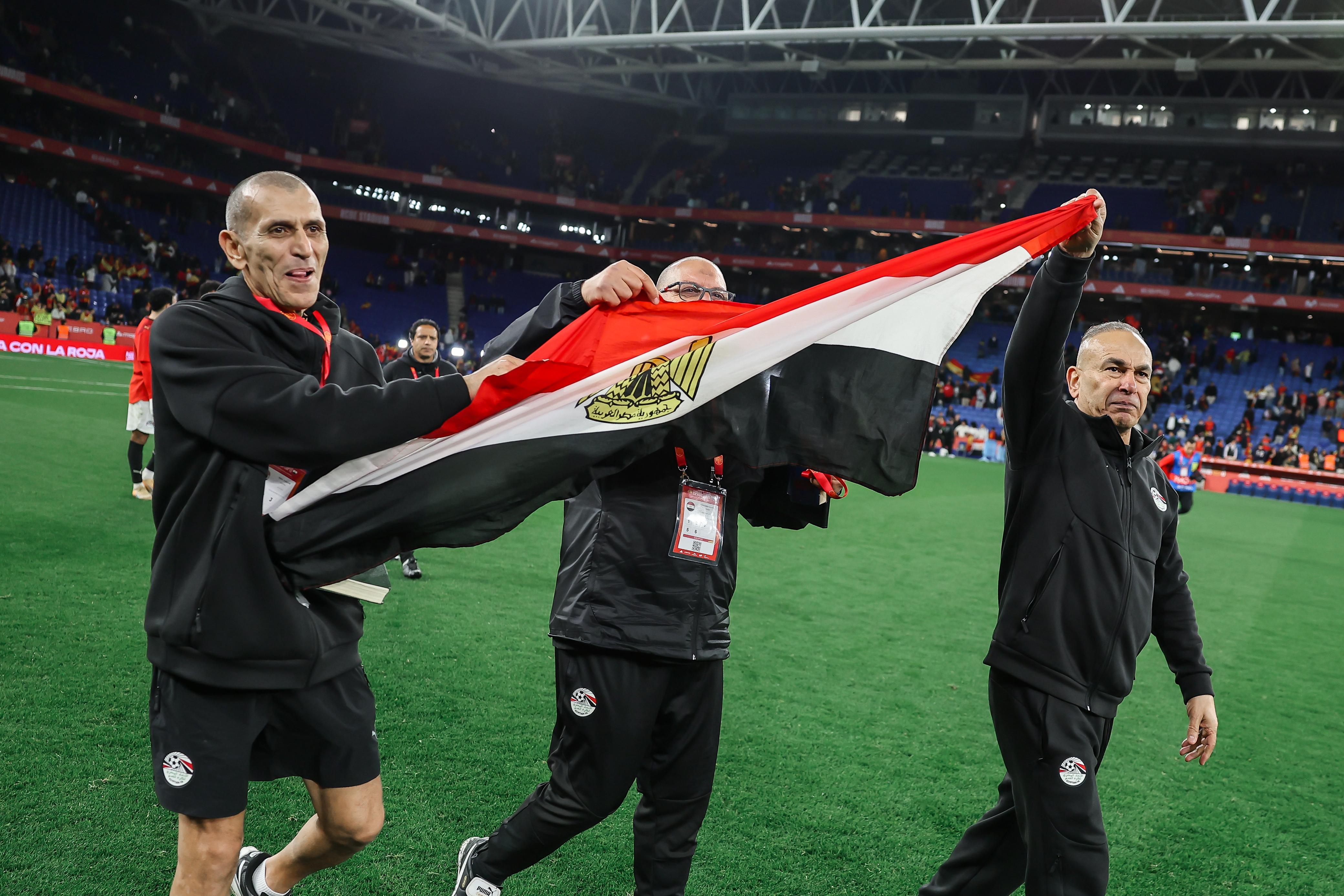 بالصور.. منتخب مصر بعد التعادل مع منتخب إسبانيا