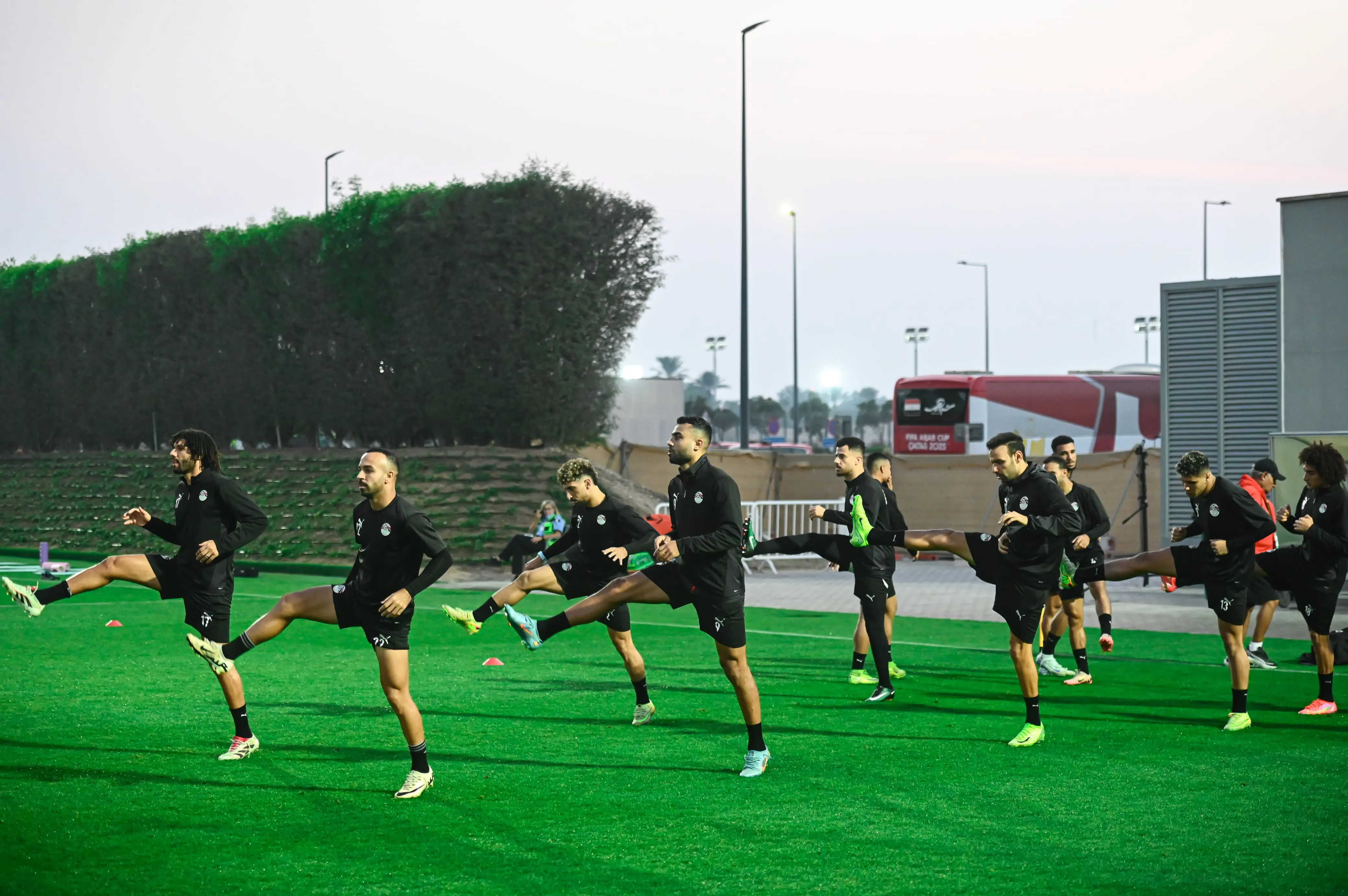 تدريبات منتخب مصر المشارك في كأس العرب استعدادا لمواجهة الأردن