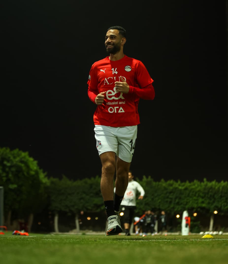 تدريب منتخب مصر المشارك في كأس العرب استعدادًا لمواجهتي الجزائر
