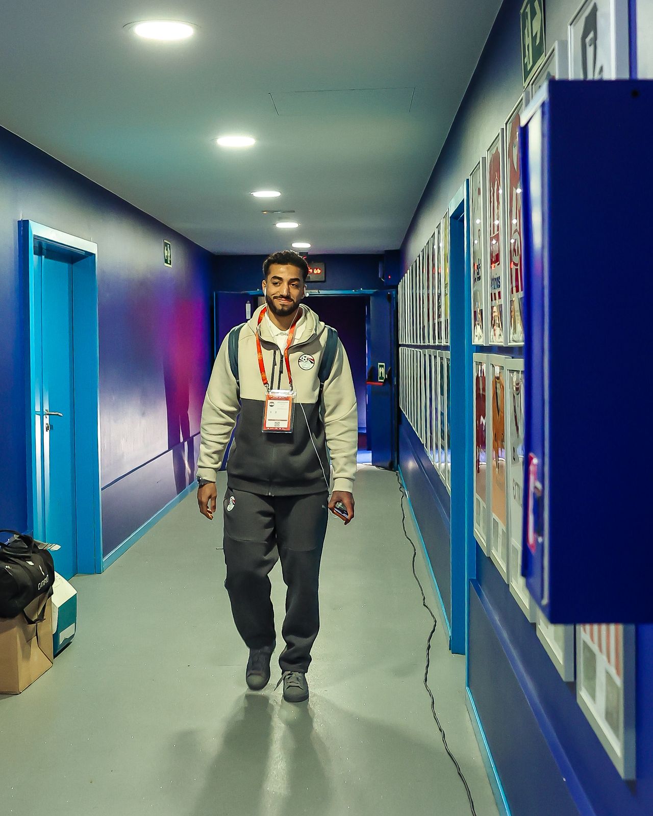 وصول منتخب مصر لملعب إسبانيول قبل مواجهة إسبانيا