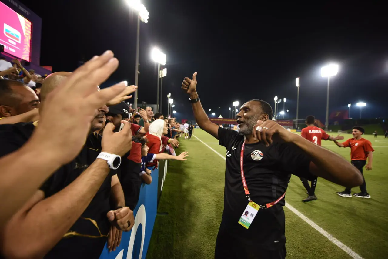 فرحة المنتخب الوطني تحت 17 سنة بعد التعادل مع فنزويلا بعشرة لاعبين