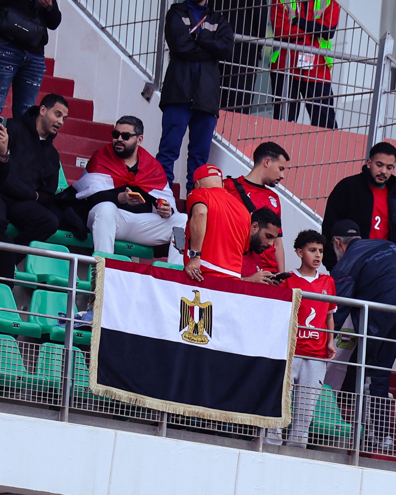 لاعبو منتخب مصر قبل مواجهة أنجولا