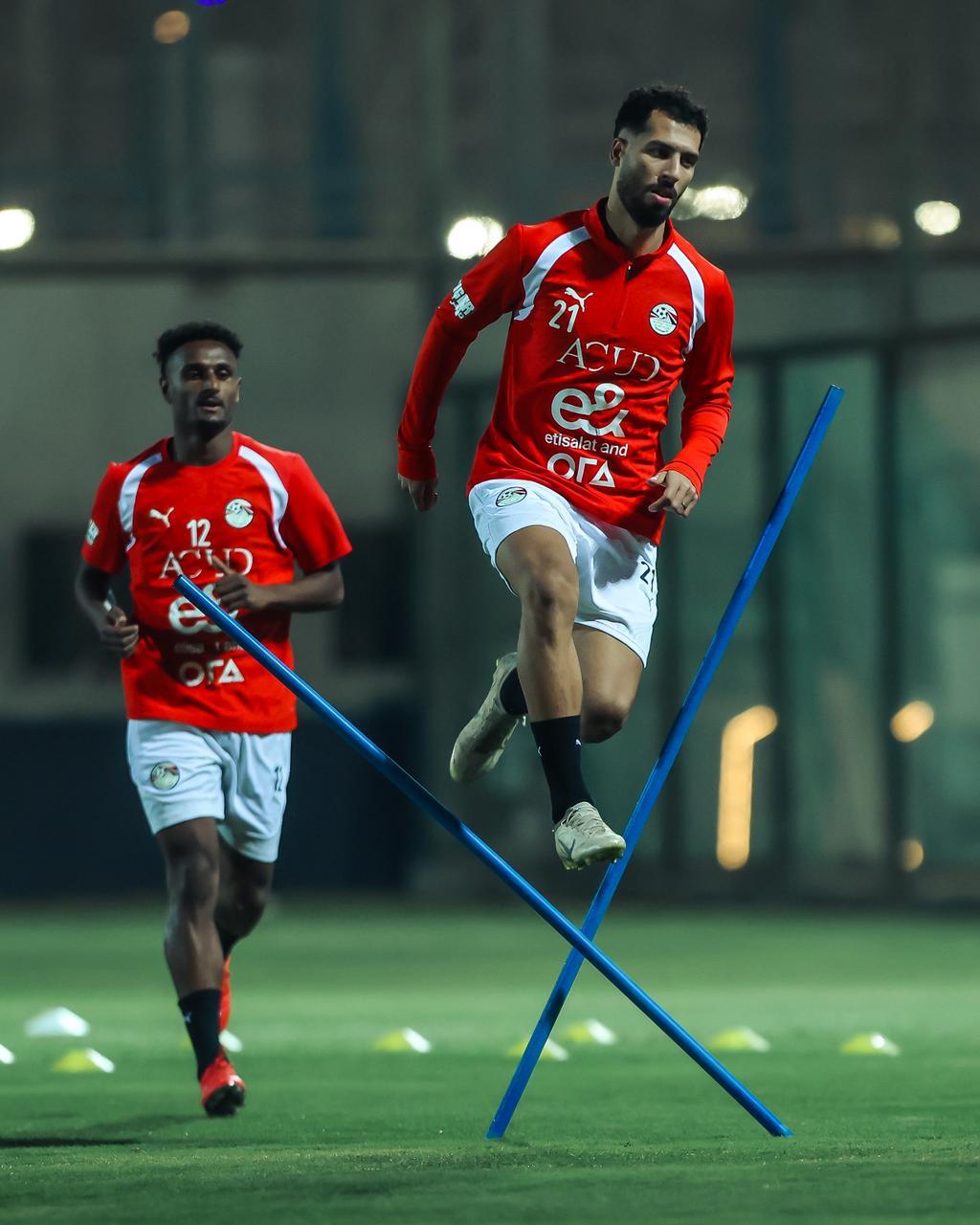 منتخب مصر يخوض ثاني  تدريباته بمركز المنتخبات الوطنية استعدادا لوديتي السعودية و إسبانيا 