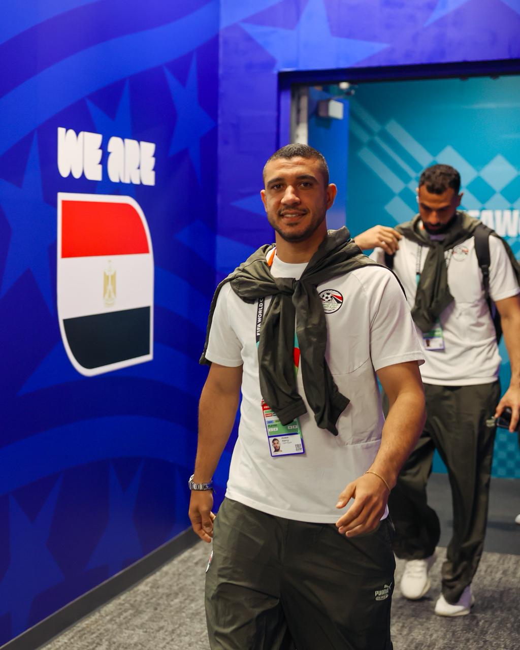 بالصور.. وصول منتخب مصر لملعب مواجهة استراليا بكأس العالم