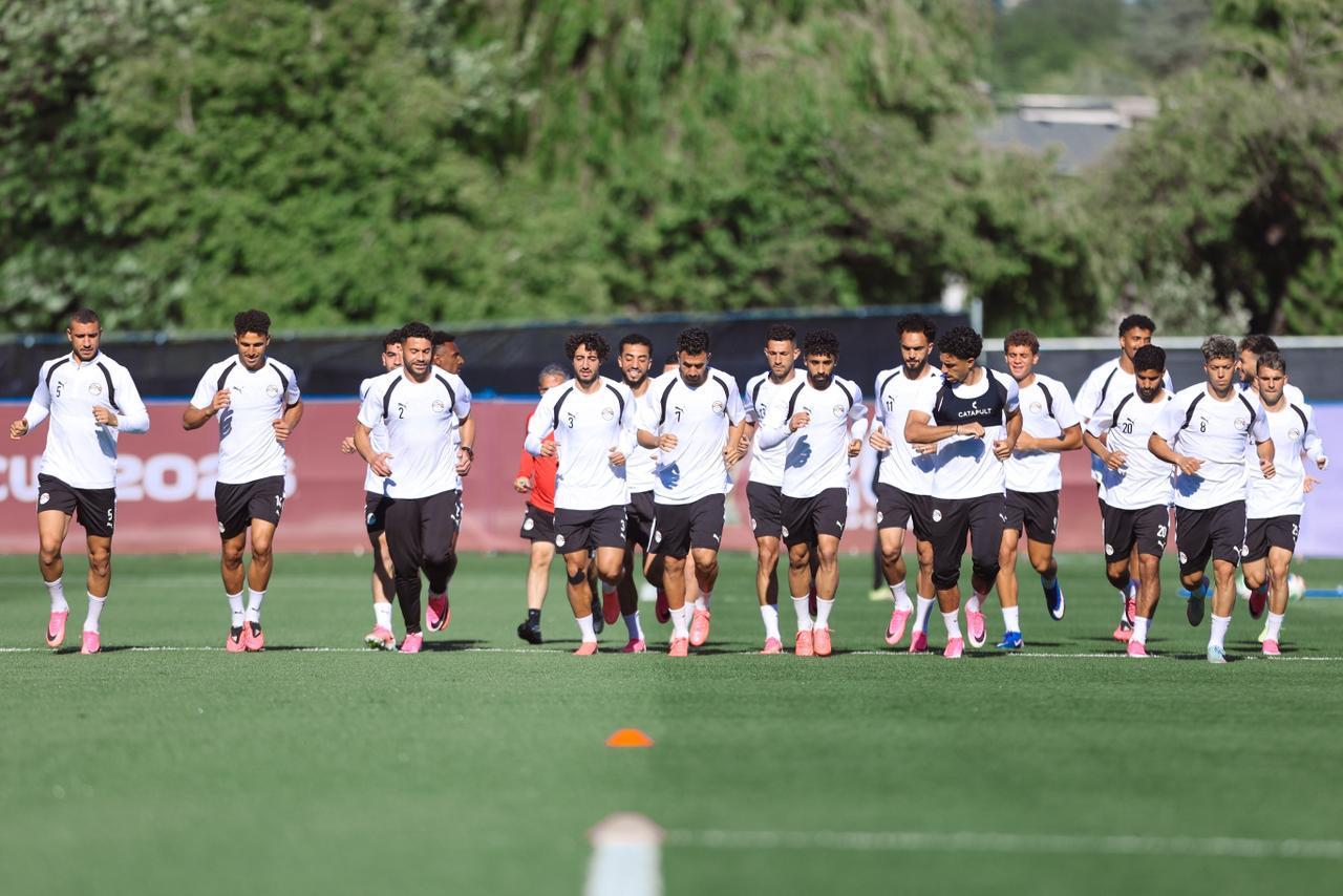 بالصور.. منتخب مصر يواصل الاستعداد لمواجهة نيوزيلندا في كأس العالم