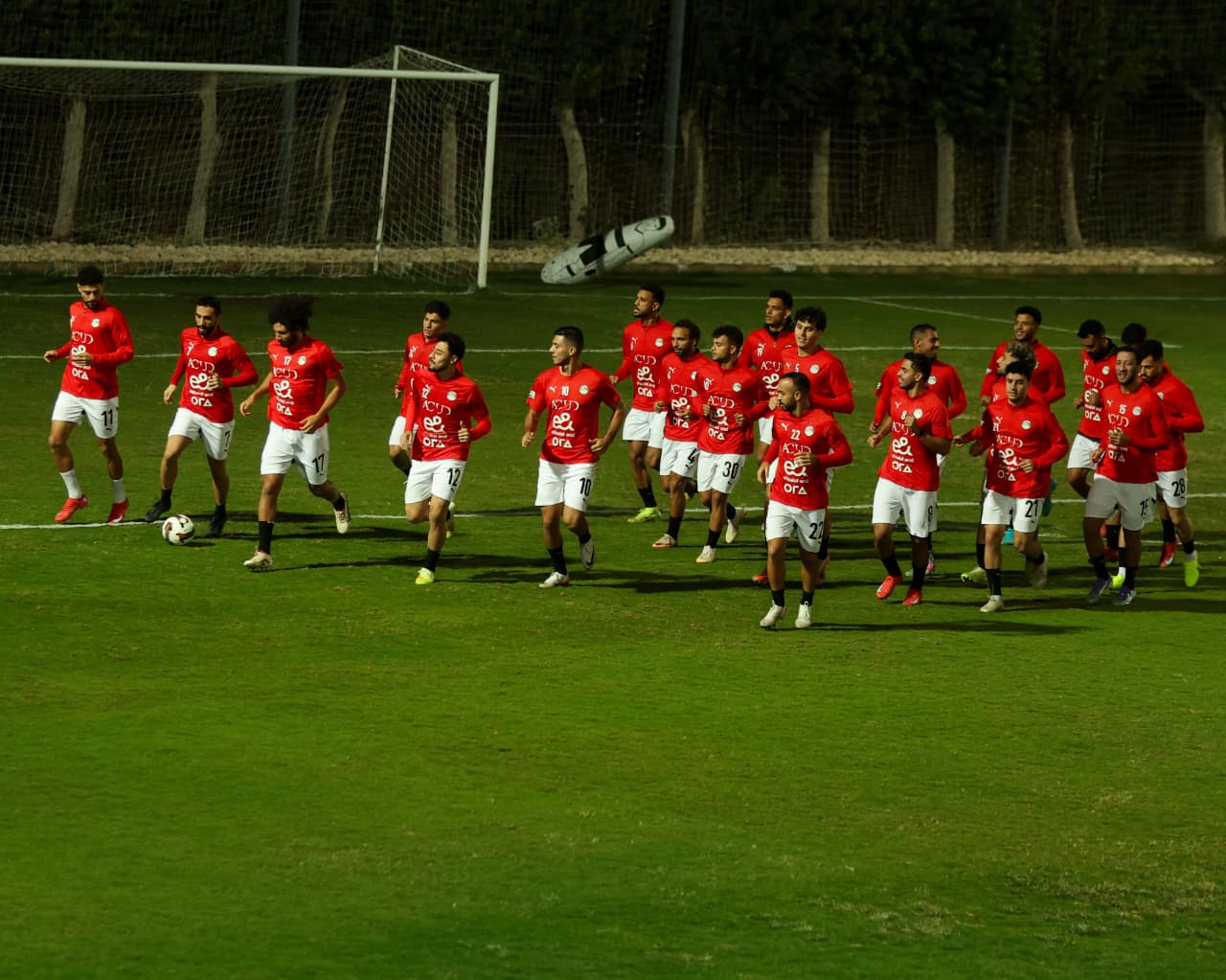 تدريب منتخب مصر المشارك في كأس العرب استعدادًا لمواجهتي الجزائر