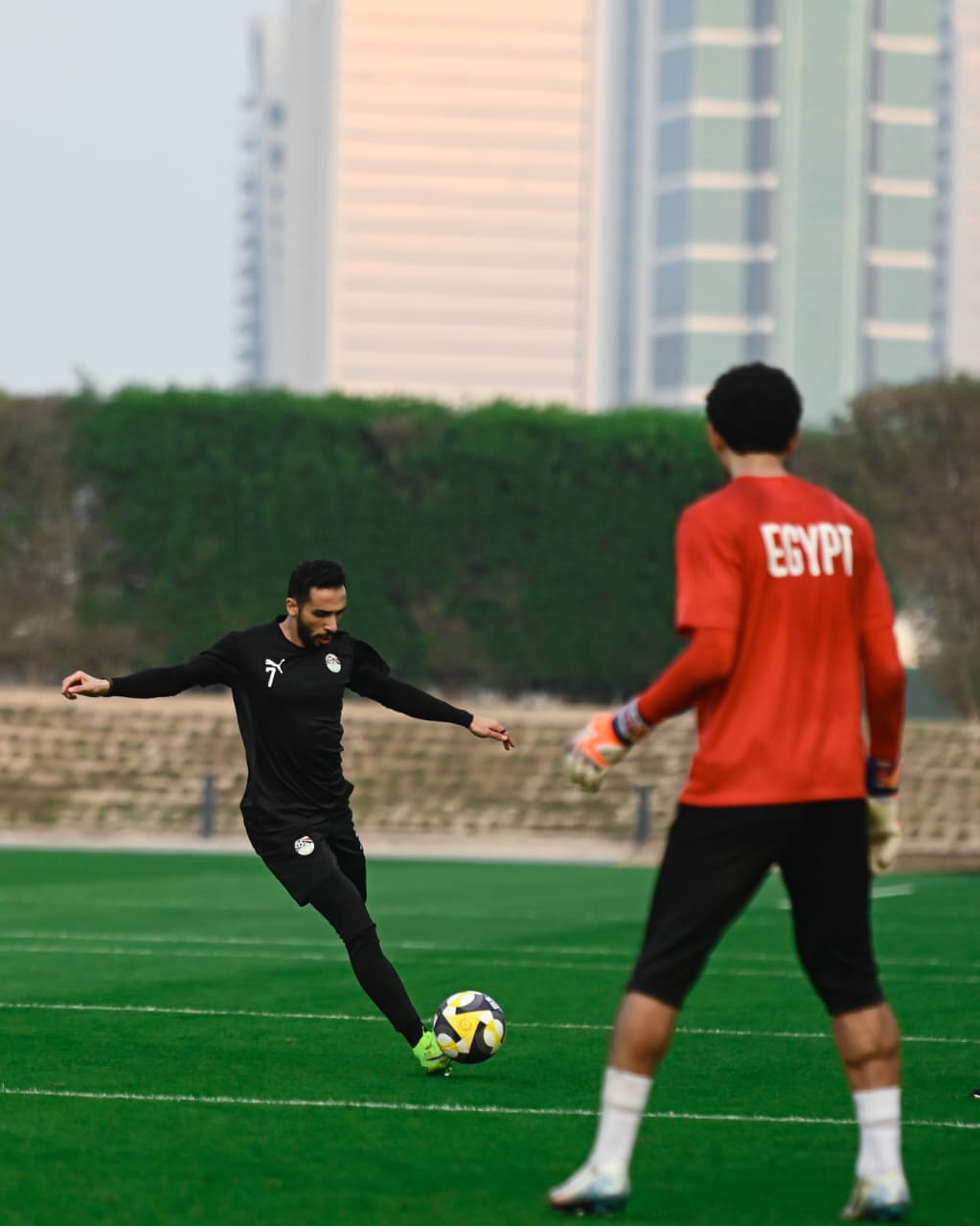 منتخب مصر المشارك في كأس العرب يواصل تحضيراته لمواجهة الإمارات