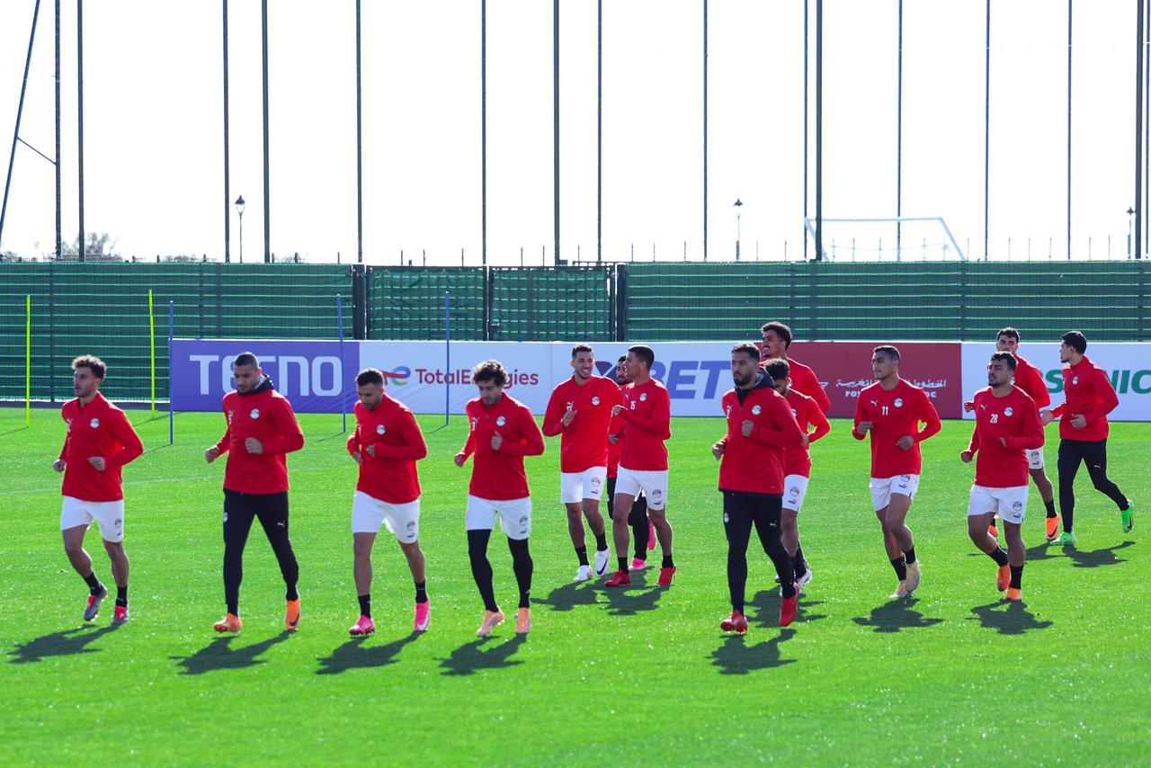منتخب مصر يختتم تدريباته قبل مواجهة جنوب افريقيا