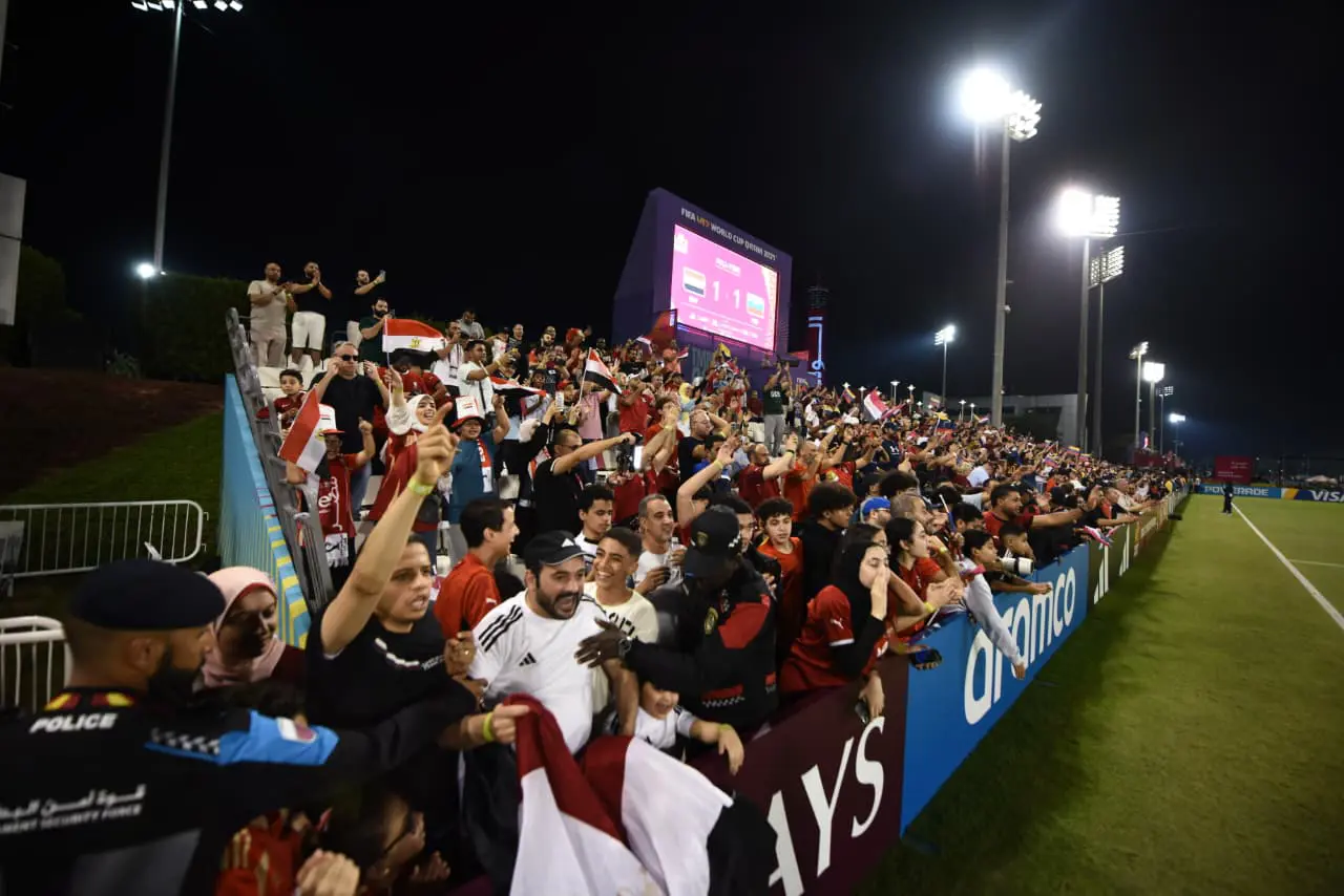 فرحة المنتخب الوطني تحت 17 سنة بعد التعادل مع فنزويلا بعشرة لاعبين