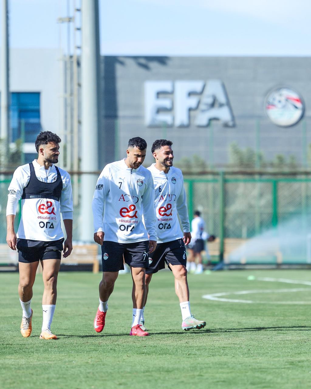 تدريبات منتخب مصر في مركز المنتخبات الوطنية استعدادا لأمم أفريقيا
