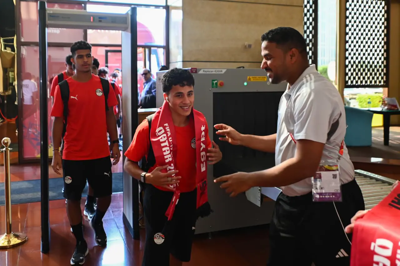 بعثة منتخب مصر تحت 17 سنة تصل لفندق إقامتها قبل المونديال