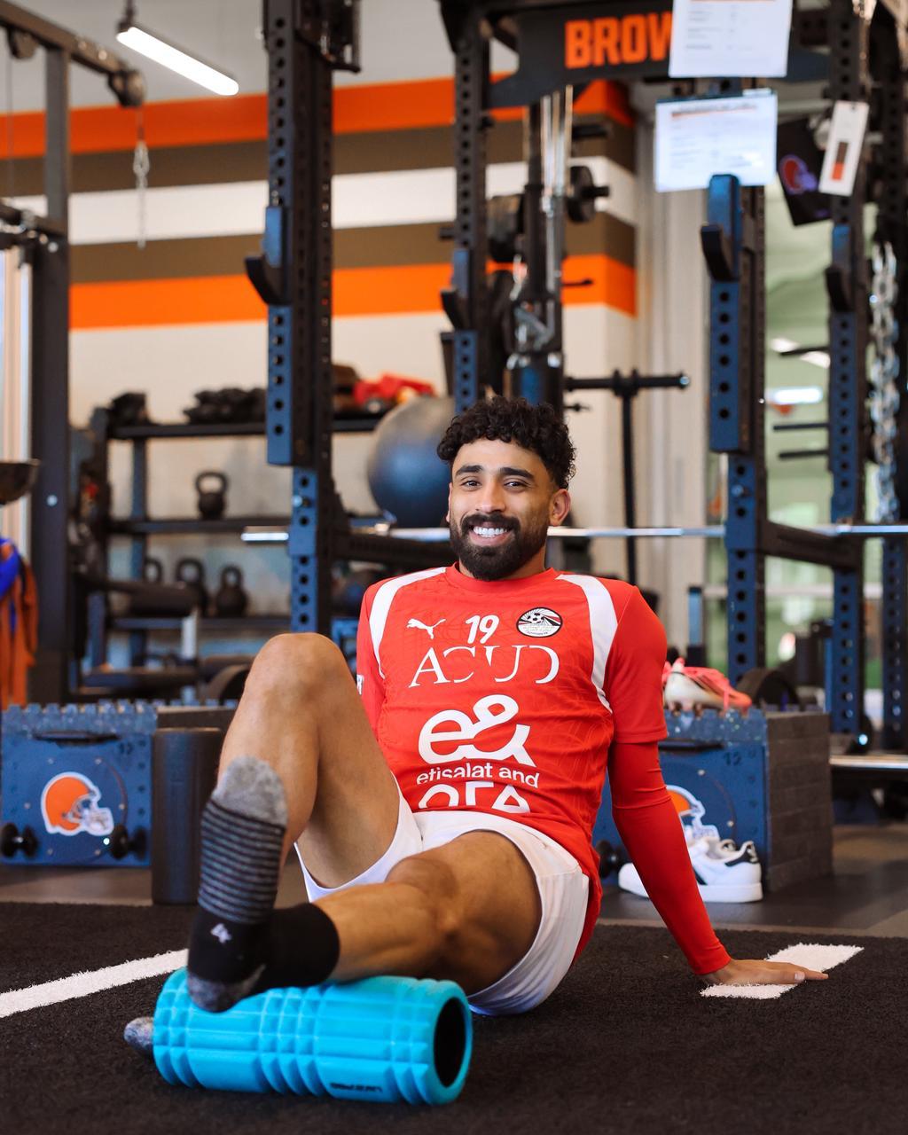 بالصور: تدريبات في الجيم لمنتخب مصر استعداداً لودية البرازيل