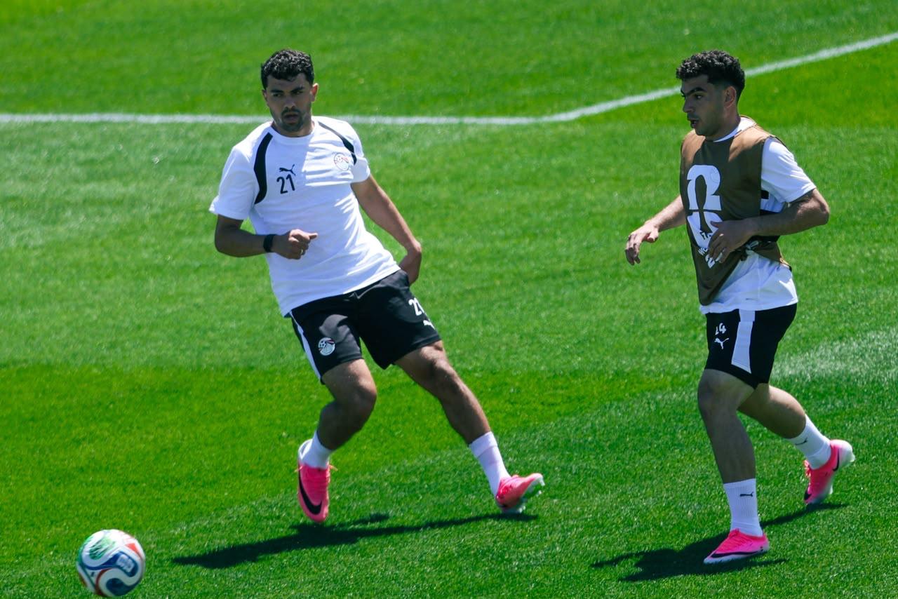 بالصور.. منتخب مصر يواصل استعداداته لمواجهة بلجيكا